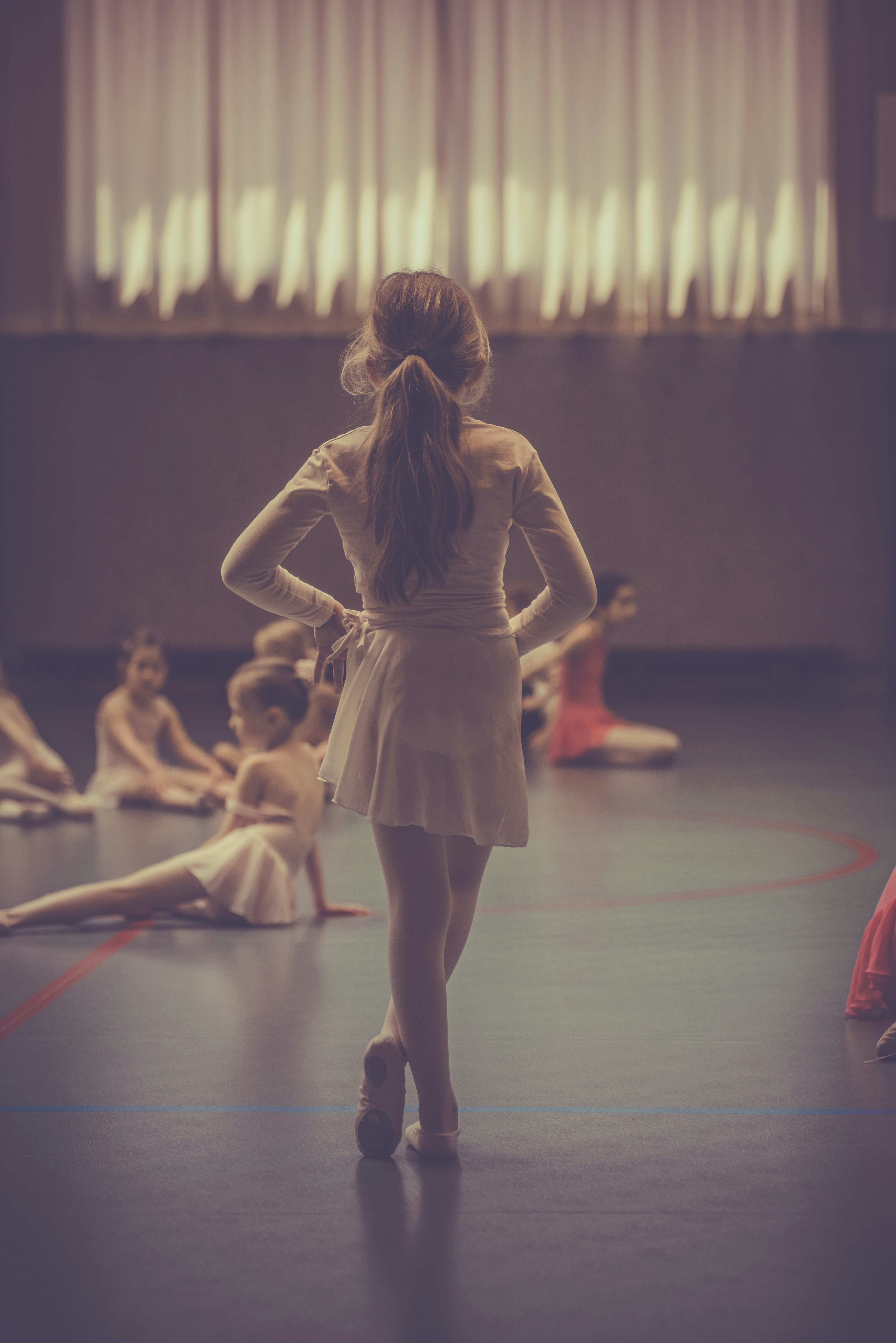 Happy children in a dance class environment